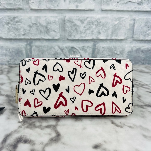 Kate Spade Scribble Hearts Cosmetic Case Pouch - Picture 4 of 7